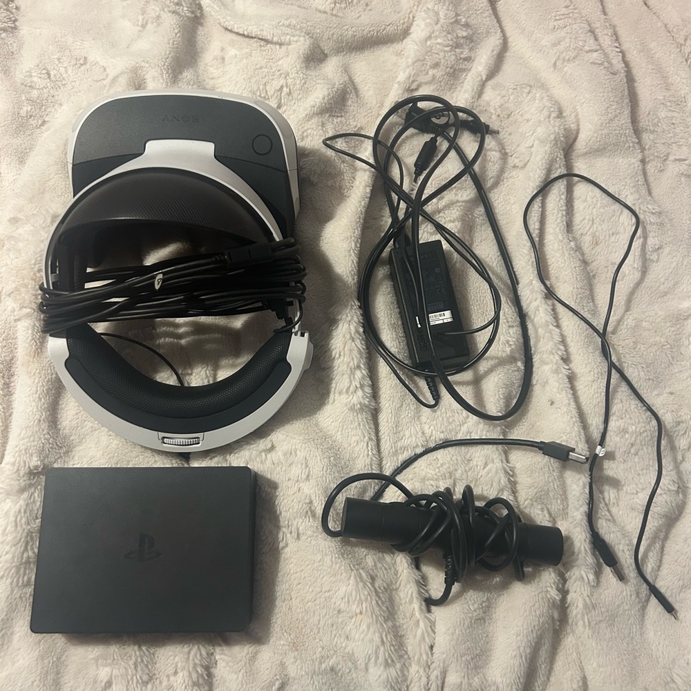 Sony VR Headset with Accessories - Black and White